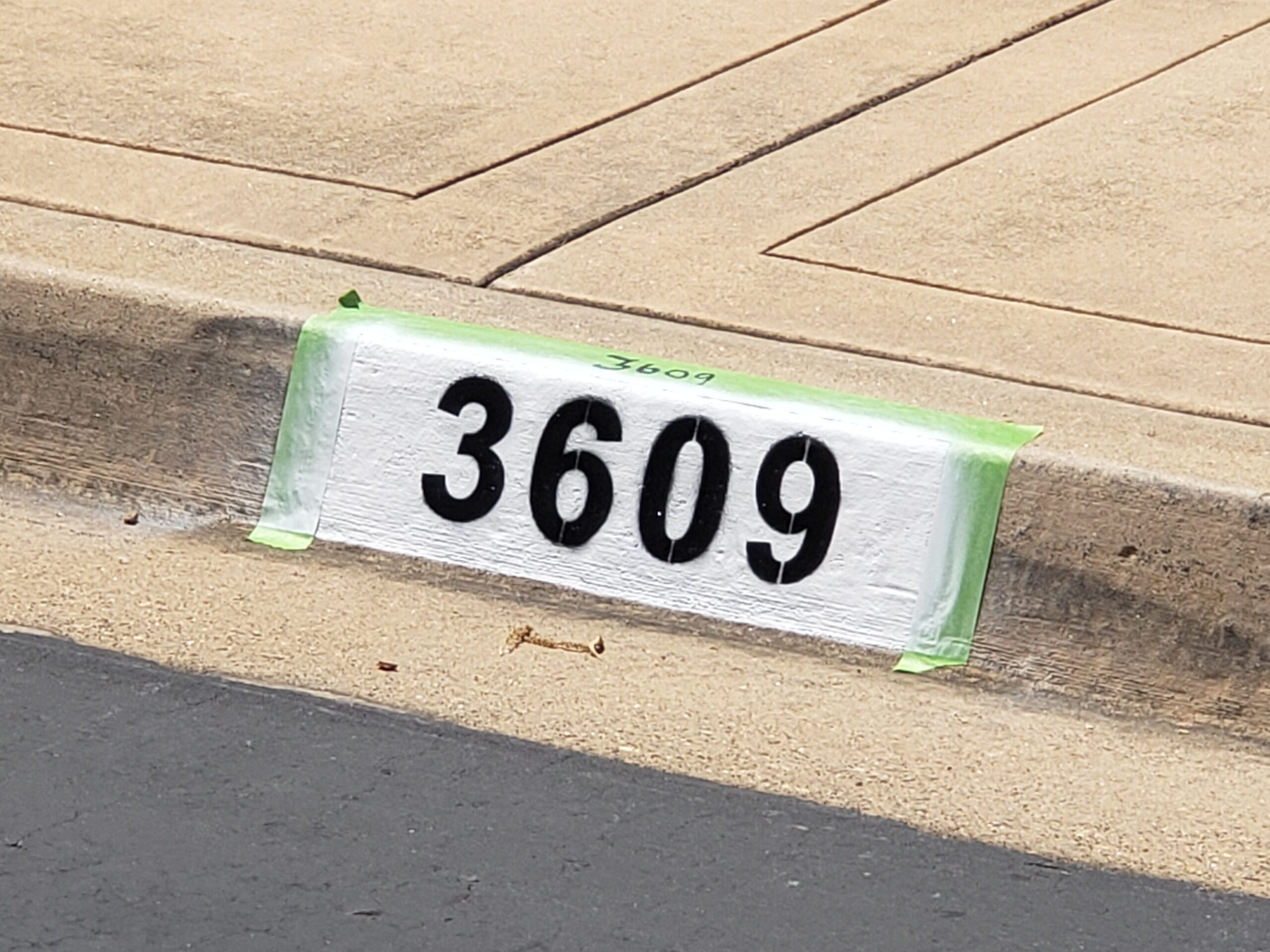 Curb Address Stencil Painting Service in San Diego